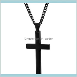 Christian Jesus Single Titan Kreuz Halskette Edelstahl Gold Silber Schwarz Gebet Choker Kruzifix Anhänger Männer Schmuck Nmv5K Anhänger N Ds4X1