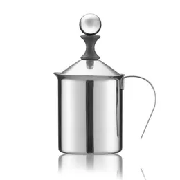 Rostfritt stål manuell kaffe mjölk Frother Barista Verktyg för kök butik Cappuccino Latte Art Foam Bubble 210423