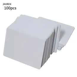 Schmuckbeutel, Taschen, 100 hochwertige, weiße, unbeschriftete Inkjet-PVC-Ausweiskarten aus Kunststoff mit doppelseitigem Druck