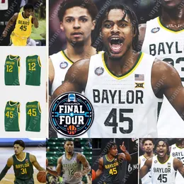 Yeni kolej forma giyiyor NCAA Baylor Bears Basketbol Forması Adam Flagler LJ Cryer Keyonte George Flo Thamba Jalen BR