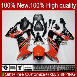 Hot Orange Bodywork Kit For KAWASAKI NINJA ZX1000C 1000CC ZX-10R 2008 2009 2010 Body 56No.81 ZX1000 C ZX 10R ZX10 10 R 1000 CC 08-10 ZX10R 08 09 10 Motorcycle Fairing