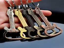 24 Hours Shipping!! Beer guitar bottle opener keychain keyring key chain ring Funny Gift Kitchen Bar Accessories Tool Gift Zinc Alloy gyq