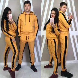 Kobiety Unisex Zestawy Unisex Dorywczo Najnowszy Dres Najnowszy Jesień Zima Bluzy Długie Rękawy Kostium Sportowy Dwa Kawałki Zestawy Kobiet Sportswear Y0625