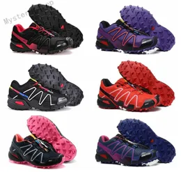 Salomon Speed Cross 3 4 2021 سرعة الصليب 3 4 CS المرأة مصمم أحذية رياضية أحذية سوداء أبيض أحمر أزرق الذكور الركض الرياضة في الهواء الطلق 36-40 E1