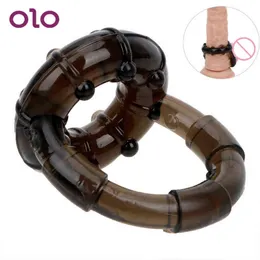 Nxy Cockrings Olo Male Masturbation Delay Ejaculation Cock Ring Penis Chastity Device Elasticity Erotic Sex Toys for Men 1208