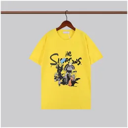 2022 NEW Summer Designer Mens T Shirt short sleeves yellow classic style pointed b T- Shirt Men Tee round neck fashion top TShirt 5555