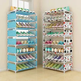 Multi-layer Shoe Rack Storage Home Furniture Closet Shoes Storage Shelf Organizer with Metal Shelves 210609