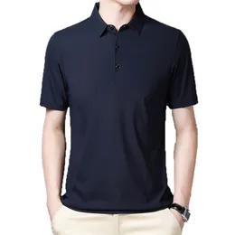 Browon Przyjazd Lato Mężczyźni Koszulka Casual Casual Cienkie Collar Collar Tshirt Krótki Rękaw Solid Color Oversized T Shirt 210716