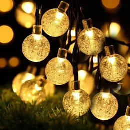 Strings Solar LED Outdoor String Light With 20/30/50Pcs Bulbs Waterproof Powered Garland Christmas Lights