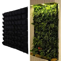 Planters & Pots Black Color Wall Hanging Planting Bags 36/72 Pockets Grow Bag Planter Vertical Garden Vegetable Living Home Supplies