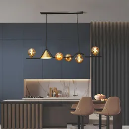 Lampadario a LED moderno in stile nordico, luce di lusso, fagiolo magico, vetro, sala da pranzo, soggiorno, lampade decorative per la casa