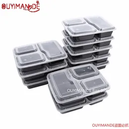 10-30Pcs Plastic Reusable Bento Box Meal Storage Compartment Lunch Box Microwavable Japanese Lunch Box School Food Container 210818