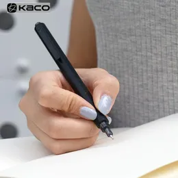 Żelowe długopisy Kacogreen Rakieta Prosta biały czarny pen korpus 0,5 mm spina