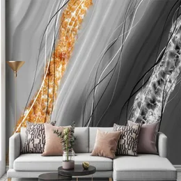Wallpapers 3D Wallpaper für Wände 3 D Wohnzimmer Modernes Licht Luxus Marmor TV Hintergrund Wand