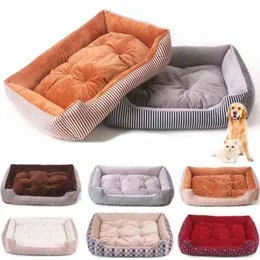 baby soft large Pet Dog Bed Cat kennel Warm Cozy Dog House Soft Fleece Nest Dog Baskets Mat Autumn Winter Waterproof Kennel 210924