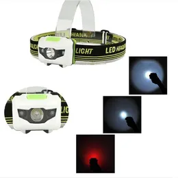 3 LED Headlamp Mini Head Przenośne oświetlenie Wodoodporna Latarka zewnętrzna do pracy Kemping Head Light Lampa Latarnia Moc baterii