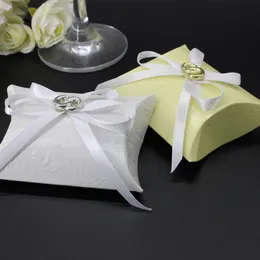Gift Wrap 12PCS Pillow Candy Boxes Creative Wedding Favors Box Sweet Bags Baby Shower Birthday Party Paper Packaging Wi