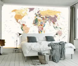 Niestandardowa tapeta Mural Ultra HD Mapa światowa salon sofa sofa tła ściana dekoracyjna malarstwo 3D tapeta
