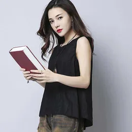 Summer Fashion: Sexy Loose Fit Red And Black Cotton And Linen Tops For  Women Casual Solid Tanks Style #3234 From Lu04, $11.37