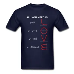 Men's T-shirts Geometric Algebra Equation Graph Tshirts a Ll You Need Is Love Math Science Problem Black Fashion Teeshirt Plus Size New t Shirt 210409