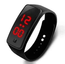 Mode Sport Led Klockor Candy Jelly Men Kvinnor Silikon Gummi Touch Screen Digital Watch Boy Girl Bracelet Armbandsur