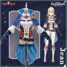 Genshin Uwowo Impact Jean Cosplay Carnival Halloween Women Girl Kids Game Costumes Outfit performance Y0903