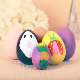 Ny simuleringsfärg DIY Easter Egg Party Favor Barnens handmålade kreativa gåvor rra11827