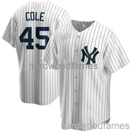 Camisa personalizada Gerrit Cole nº 45 costurada masculina feminina juvenil camiseta de beisebol XS-6XL