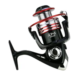 Bobina de pesca girando 13+1BB de peso leve Ultra Smooth All Aluminum Loy Spool 5.1 1 alta velocidade disponível para a mão direita e esquerda, não lacuna