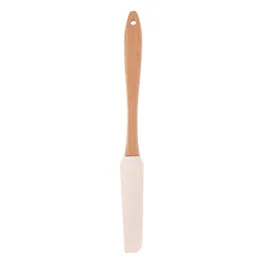 1PC Cake Tools Scraper Durable Wood Handle Utensil Spatula Cream Butter Removable Silicone