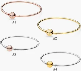 100% 925 Sterling Silver Mesh -armband för kvinnor Diy Jewelry Fit Pandora Charms Boy Girl Beads Charms för europeisk Snake Lady -gåva med originallåda