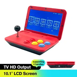 10.1LCD Grande Schermo Joystick Arcade USB Console per videogiochi portatile Console di gioco retrò Supporto 4 giocatori Uscita TV 16/32/64G