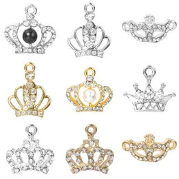 20st / Lot Dancing Mask Charms Rhinestones Crown Floating Pendant Dangle Charms DIY Tillbehör Fit för Floating Locket Smycken