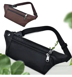 Mäns Kvinnor PU Läder Vintage Waist Fanny Pouch Pack Travel Bum Bag Belt Holiday Bag Outdoor Camping Vandring Zip Bag Uk