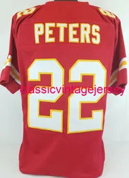 Uomo Donna Youth Marcus Peters Maglia da calcio rossa cucita su misura XS-5XL 6XL