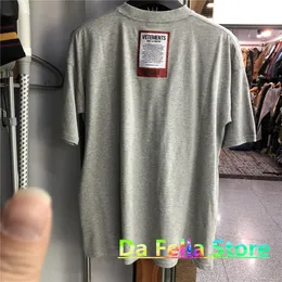 Casual Short Sleeve Gray T-Shirt Men Women Best Quality Logo Patch Tee Back Red Textile Label Tops