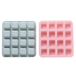 16 grids and safe square silica gel ice cube DIY mold Candy chocolate silicone mould A217074