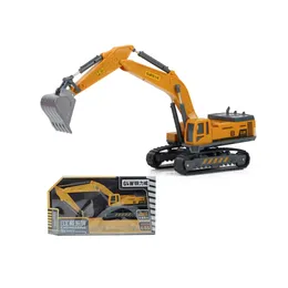 Mini Alloy Construction Vehicle Toy Excavator Car Model Puzzle Toy for Children's Birthday Christmas Gifts Collection