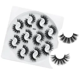 Multilayer Thick Faux 3d Mink Eyelashes With Tray Soft Natural Wispy False Eyelash Cross Fluffy Lash Extension