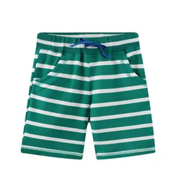 ジャンプメーターファッション男の子パンツ子供夏のズボンの子供の赤ちゃん男の子のショーツビーチ緩いクールなストライプグリーン210529