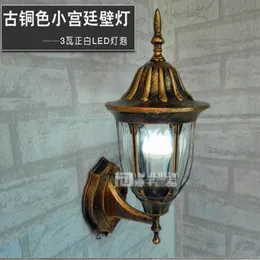 Wall Lamp European Villa Loft Corridor Bronze LED Waterproof Outdoor Light Hallway