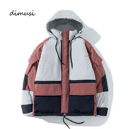 DIMUSI Winter Men's Bomber Jacket Fashion Anorak Warm Padded Coats Casual Outoutwear Windbreaker Thermal Slim Jackets Clothing Y1122