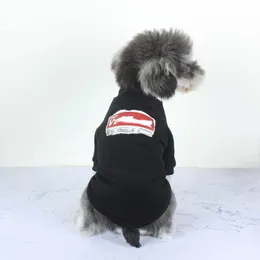 Luxury Designer Cartoon Pattern Red Green Stripe Pet Dog Apparel Summer T Shirt Short Thin Section Cotton Teddy Cat Two Legs Wear for Middle Small Dogs Clothes