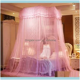 Levererar textilier trädgård1pc runda nät polyesternät lätt att installera hem sängkläder mygg gardin hängde kupol prinsess säng canopy tent1 dro