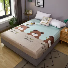 Lenzuolo con angoli in stile cartone animato 1 pezzo (senza federa) Biancheria da letto per uso domestico di alta qualità, gonna, materasso, copriletto stretto F0077 210420