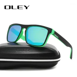 Okulary przeciwsłoneczne modne okulary przeciwsłoneczne dla facetów od OLEY spolaryzowane męskie klasyczne wzornictwo zaakceptuj niestandardowe lustrzane gogle z pudełkiem marki 1