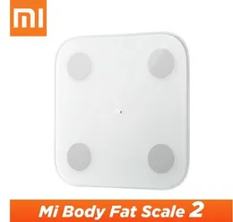 Oryginalne Xiaomi Mi Smart Scales Tkanki tłuszczowe 2 z MIFIT App Cody-Composition Monitor Ukryta LED wyświetlacza Tłuszcz w skali tłuszczu