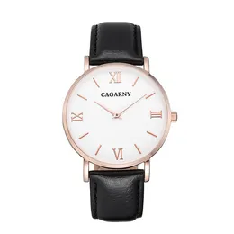 CAGARNY Women Fashion Trend Simple Sports Business Quartz Watch Leather Strap Quality Clock Wristwatch Relogio Montre Femme