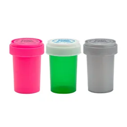 Rökning 20 Dram Push "N" Turn Flaska Container Akryl Plast Herbal Storage Stash Jar Pill Bottle Smoke Wholesale