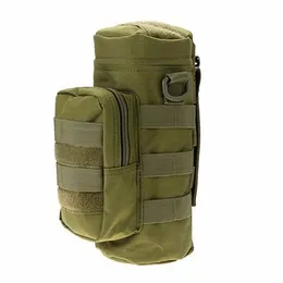 Outdoor Molle Water Bottle Bag Tactical Gear Kettle Waist Pouch Army Climbing Camping Travel Hiking Bags Hunting Accessories Y0803